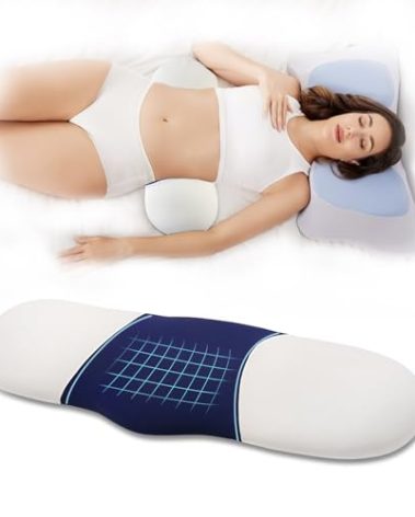 Menlo Park Lower Back Pain Relief Pillow,Memory Foam Back Waist Pillows for Bed,Lumbar Support Pillow for Sleeping,Bed Rest Pillow with Cooling Breathable Pillowcase