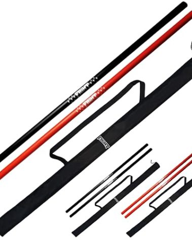 Foam Padded Practice Staff 4 Ft with Carry Bag, Bo Staff, Bo Staff for Martial Arts and Karate (Black & Red, 4ft)