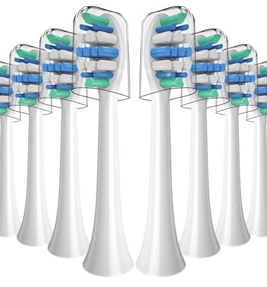 Replacement Toothbrush Heads Compatible with Philips Sonicare Electric Toothbrush, 10 Pack Standard Brush Heads for DiamondClean, ProtectiveClean 4100 5100, C1 C2 C3 G2, White