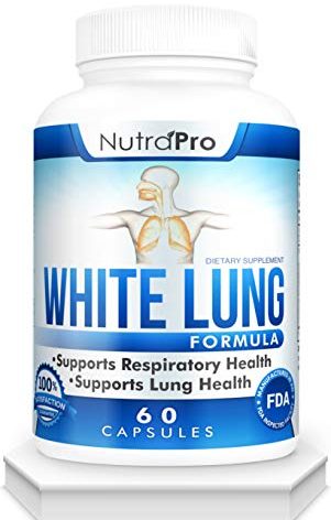 White Lung by NutraPro - Lung Cleanse And Detox.Support Lung Health. Supports Respiratory Health. 60 Capsule - Made in GMP Certified Facility.