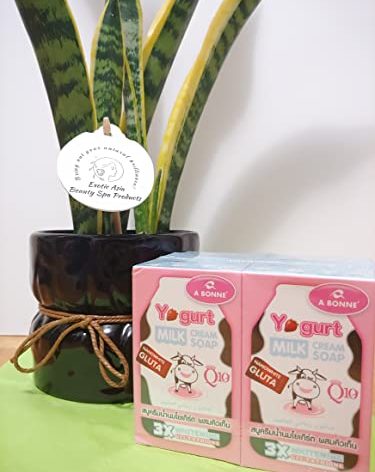 A Bonne X2 Boxes Yogurt Cream Soap Nano White Q10 X 3 Glutathione 90g