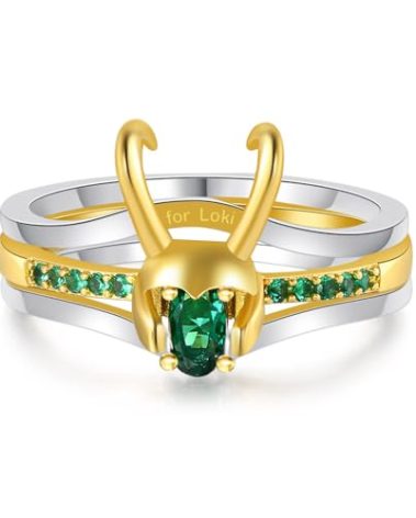 WKXZMTR Rings for Women,Loki Ring Superhero Helmet Ring,Jewelry Marvel Gifts,Loki Loves Gifts (Loki 9)