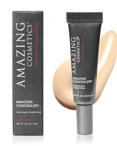 AmazingCosmetics Amazing Concealer, multipurpose full coverage concealer 0.2 Oz, Light Golden