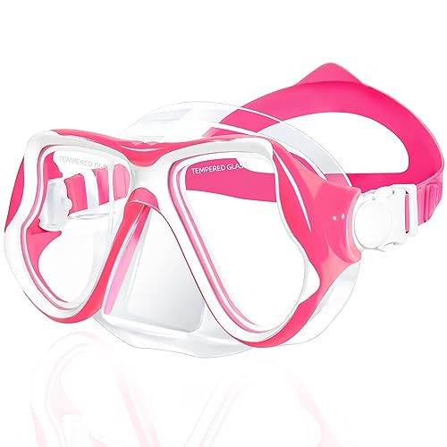 Freela Swimming Goggles Adult Swim Goggles with Nose Cover for Men Women Youth 180°Wide View Soft Silicone Skirt No Leak Open Water Pool Goggles Underwater Clear Scuba Snorkel Diving Mask for Beach