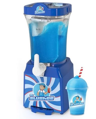 Mr Slushee Slushie Machine for home, New and Improved Countertop Slushy Maker for Kitchen, 34 fl oz, Ice Cold Frozen Slush Drink, Slushy Cup, Turns Your Favorite Sodas into Slushies.