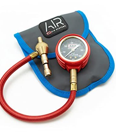 ARB ARB600 E-Z Deflator Kit 10-60 PSI 0-4 BAR Tire Pressure Gauge Rapid Air Down for Offroad Include Recovery Gear Pouch