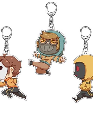 FHLONG Ticci Toby Keychain set,Ticci Toby Cosplay Costume Prop Accessories for Fans