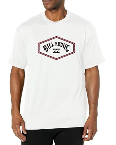Billabong Rash Guard for Men Big and Tall – Mens Big and Tall Swim Shirt White