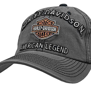 Harley-Davidson Men's Embroidered Bar & Shield Baseball Cap, Charcoal