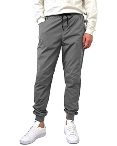 Southpole Men's Tech Woven Basic Jogger Pant for Men Lightweight Trackpant (Grey, Large)