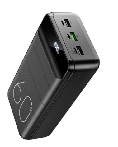LQHUE Power Bank 60000mAh 22.5W Fast Charging Portable Charger with Flashlight, 4 Outputs & 3 Inputs LED Display Huge Capacity External Battery Pack for Most Electronic Devices on The Market