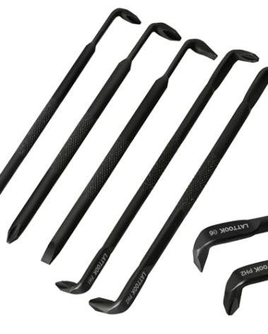 LATTOOK Right Angle Offset Screwdriver Set, 5PCS 90 Degree Z-Type & L-Type Double End Low Profile With Phillips and Slotted for Tight Narrow Space