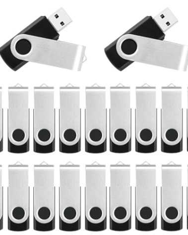 4GB Flash Drive Bulk USB Drives, 20 Pack USB2.0 Thumb Drives Memory Stick Pendrive Jump Drive, Swivel Design USB Storage Flash Drive Plug-and-Play Photo Stick Zip Drive for Windows/Mac/Linux/PC
