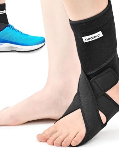 NEOFECT Drop Foot Brace - Adjustable AFO Ankle Brace for Walking & Stroke Recovery, Breathable Material for Ankle and Foot Support, Comfortable Design (Medium/Left)