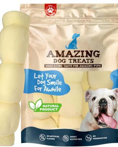 Amazing Dog Treats - Beef Cheek Rolls (Mega Thick 10" - 3 Pcs) - Safe Rawhide Alternative Dog Chew - Great for Power Chewers - Long Lasting Dog Chew - Retriever Rolls for Dogs