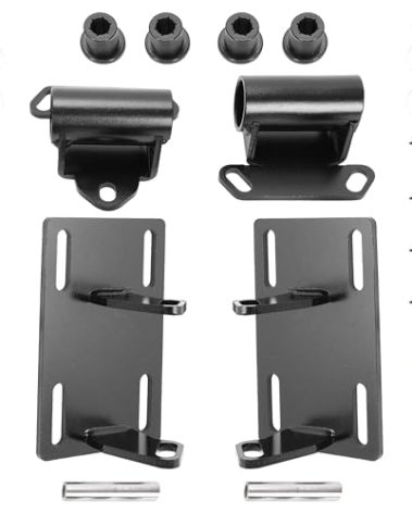 KUAFU Swap Motor Engine Mounts Kit Compatible with 1982-2005 Sonoma Chevrolet S10 GMC S15 LS LS1 LS2 LS Replacement for 14005KU Conversion Engine Mount Adapter Plate Electrophoresis