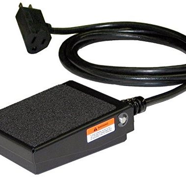 SSC Controls S100-1501 Foot Switch, Electrical, Momentary Action, Made in USA, 8-ft Cable with Piggyback Plug, Steel Billy Pedal, Power Tools, Woodworking, Grinders, On/Off