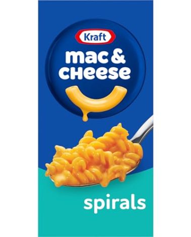 Kraft Spirals Original Mac & Cheese Macaroni and Cheese Dinner, 5.5 oz Box
