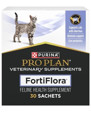 Purina Pro Plan Veterinary Supplements FortiFlora Probiotics for Cats for Digestive Gut Health and Diarrhea - 30 ct. Box