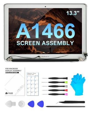 A1466 Replacement Screen 13.3" for MacBook Air A1466 13-inch 2012 2013 2014 2015 2017 EMC 2559 EMC 2632 EMC 2925 EMC 3178 Full LCD Screen Display Assembly（Silver）