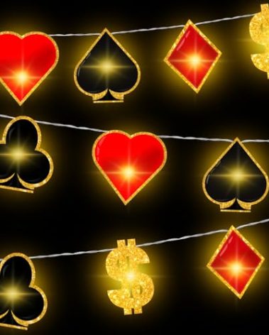 VIHOSE Casino Theme Party Decorations Las Vegas Party Supplies 20 LED 10 ft Poker String Lights for Casino Night Las Vegas Night Baby Shower Birthday Decorations