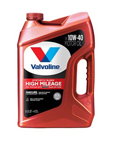Valvoline High Mileage with MaxLife Technology SAE 10W-40 Synthetic Blend Motor Oil 5 QT
