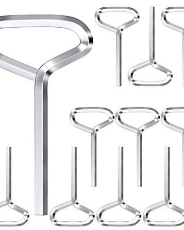 OIIKI 10 Pack 5/32 Hex Dogging Key with Full Loop, Comfortable Handle Allen Wrench Set, Metal Allen Wrench Door Key for Push Bar Panic Exit Devices