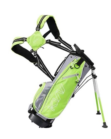 KVV Junior Golf Stand Bag, Lightweight Golf Stand Bag for Children Kids Ages 4-6(Lime)