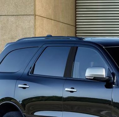 Rvinyl Pillar Post Pre Cut Window Trim Kits in Gloss Black Compatible with Dodge Durango 2011-2023 - Adhesive Backs