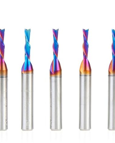 Amana Tool 46200-K-5 5-Pack SC Spektra Extreme Tool Life Coated Spiral Plunge 1/8 Dia x 1/2 CH x 1/4 SHK 2 Inch Long Down-Cut Router Bits