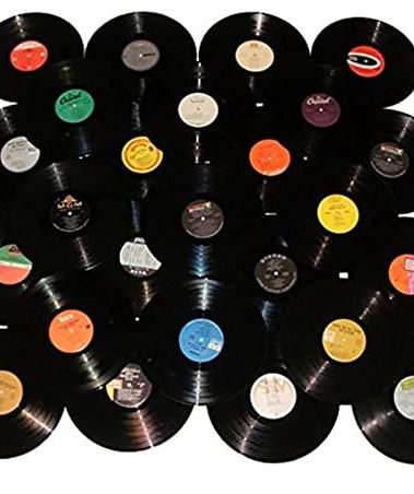 VinylShopUS - Lot of 12" Vinyl Records for Crafts & Decoration Artwork for Party Decor Artist Studio Vintage Look (Lot of 20)
