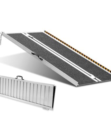 VEVOR Portable Wheelchair Ramp 4FT, Non-Slip Aluminum Folding Handicap Ramp, Door Threshold Ramps for Wheelchair for Home,Wheel Chair Ramp Steps, Cars, Scooter, Cart, Curbs, Stairs