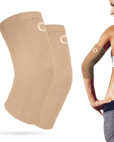 Elbow Brace Compression Sleeve (1 Pair) - Instant Support Elbow Sleeves for Tendonitis, Arthritis, Bursitis, Tennis Elbow, Golfers Elbow, Treatment, Workouts, Weightlifting, Pain Relief, Recovery