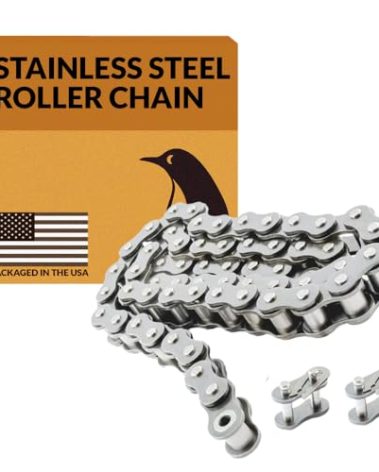 PGN #50 Stainless Steel Roller Chain - 10 Feet + 2 Free Connecting Links - #50SS - Stainless Steel Chain - 191 Links