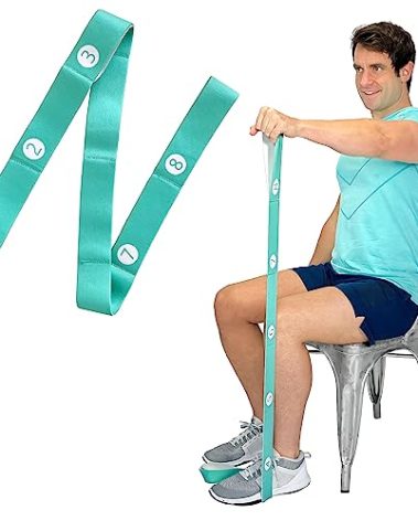 Resistance Bands for Seniors - Exercise Band to Improve Mobility and Strength - Standing & Chair Exercises for Seniors Including Videos and Printable Exercise Instructions - Moderate Strength - Green