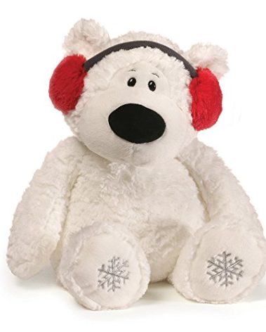"GUND Blizzard Teddy Bear Holiday Stuffed Animal Plush, 16""", white, red, black (4059079)