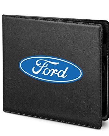 iPick Image for Ford Logo Car Auto Insurance Registration PU Leather Document Holder Wallet