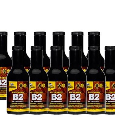 Bardahl 21208 Engine Protection Motor Oil Additive - Zinc Engine Restore & Oil Burning Guard - Oil Treatment Designed to Lubricate & Reduce Wear on Older Cars & High Mileage Engines - 12 oz (12 Pack)