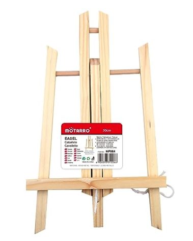 11" Small Tabletop Display Stand A-Frame Artist Easel, Beechwood Tripod, Painting Party Easel for Students Classroom Table