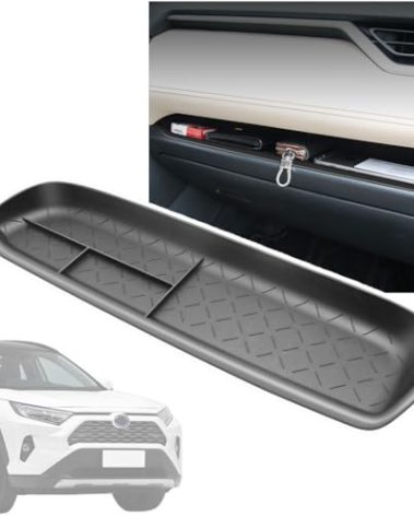kenddeel Center Console Organizer Tray,Passenger Storage Organizer Mat,Glove Box Storage Organizer Tray Compatible with Toyota RAV4 2022 Accessories 2024-2019