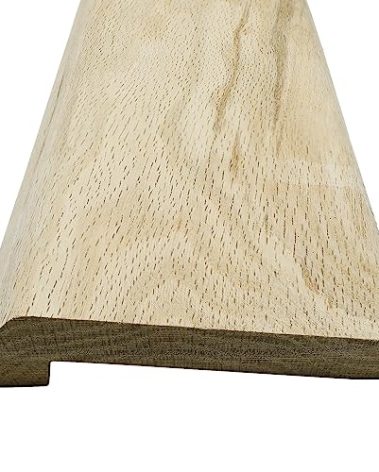 Kigley Solid Red Oak Interior Threshold Wood Overlap Threshold Transition Doorways Reducer Threshold, 4 Inches Wide, 36 Inches Long