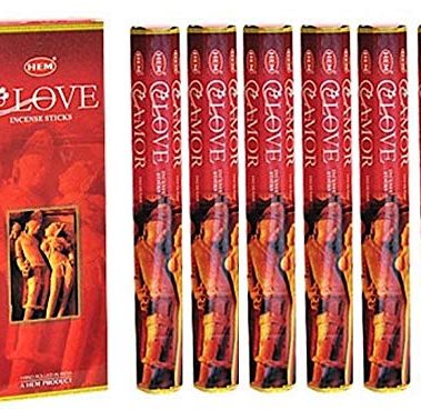 Love - Box of Six 20 Stick Tubes - HEM Incense