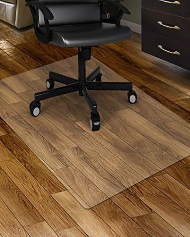 Kuyal Clear Chair mat for Hardwood Floor 46 x 60 inches Transparent Floor Mats Wood/Tile Protection Mat for Office & Home (46" X 60" Rectangle)