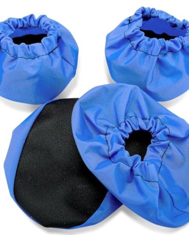 Step Ladder Safety Shoe Floor Protectors, Step Ladder Boots Fit Most Commercial Step Ladders, Reusable Ladder Feet Covers with Strong Grip, Ladder Mitts for Anti-Slip & Floor Protection, Set of 4