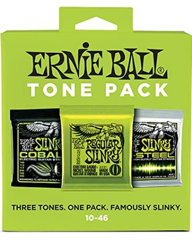 Ernie Ball Regular Slinky Electric Tone Pack Guitar Strings, 10-46 Gauge (P03331)
