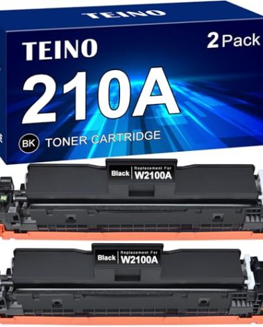 210A Black Toner Cartridges Compatible Replacement for HP 210A 210X Toner for Color Laserje Pro MFP 4301fdw 4201dn 4301fdn 4301dw 4201dw Series Printer Ink, 2 Pack W2100A W2100X