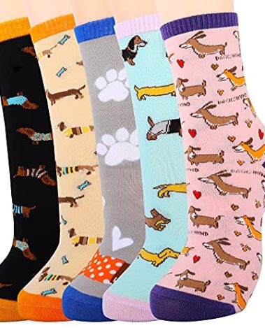 Jeasona Women's Cute Dachshund Socks Dachshund Gifts for Women Mom Teenage Girl