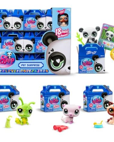 Littlest Pet Shop, 18 Pets Collector Set, Pet Surprise Display - Gen 7, Pets #1 - #18, Authentic LPS Bobble Head Figure, Collectible Imagination Toy Animal, Kidults, Girls, Boys, Kids, Tweens Ages 4+