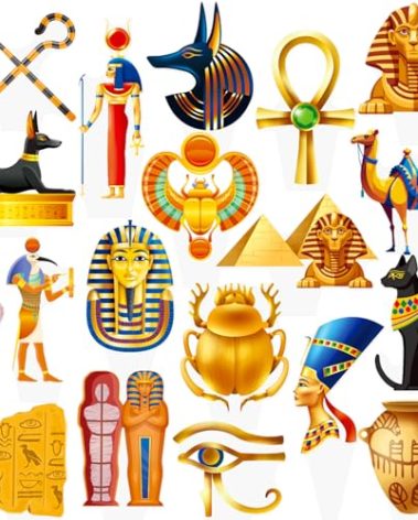 Egyptian Cupcake Toppers 48PCS Egypt Pyramid Party Decorations Ancient Egypt Theme Birthday Decorations Mummies and Sphinx Cupcake Picks for Egyptian Baby Shower Supplies
