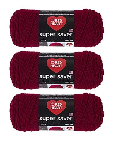 Red Heart Super Saver Yarn (3-Pack) Burgundy E300-376